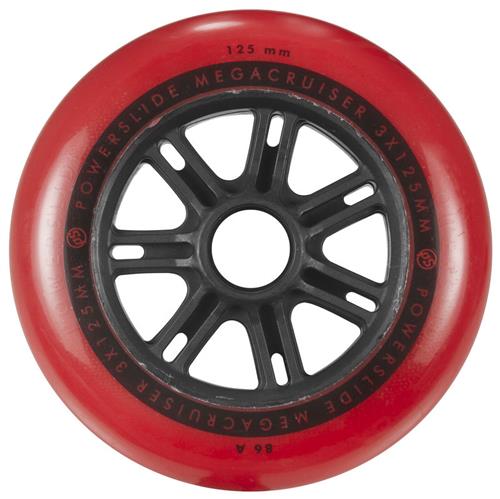 Powerslide Mega Cruiser Wheel 125mm 86a Red Each