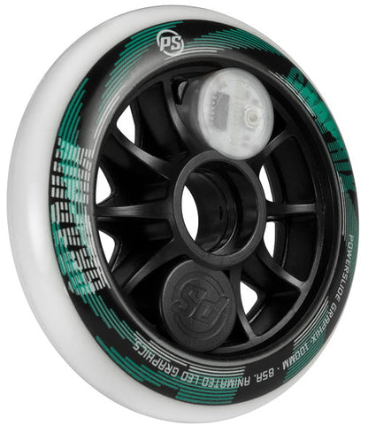 Powerslide Graphix  LED White 100 Wheels EACH