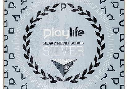 PlayLife Hardcore Heavy Metal Silver Skateboard Complete