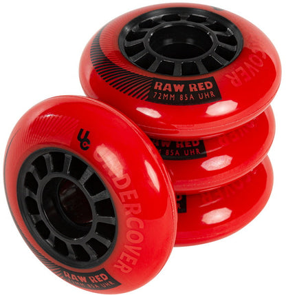 Undercover Wheels Raw Red 72mm 85a 4 pack