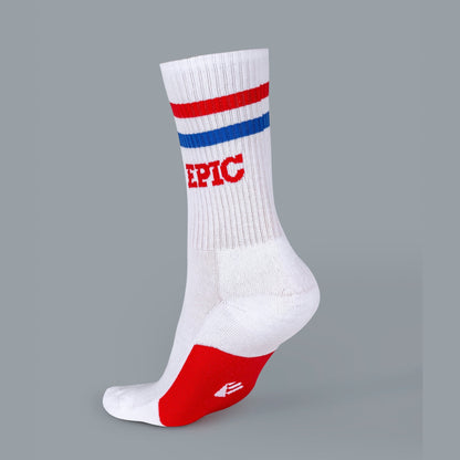 EPIC Socks White/Red/Blue