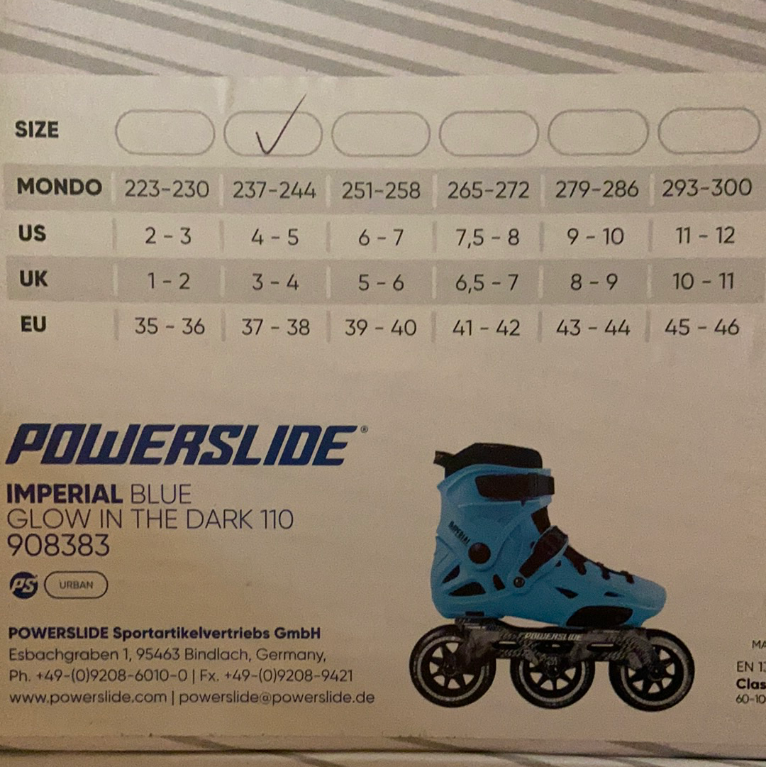 Powerslide Imperial 110 Blue Glow in the Dark