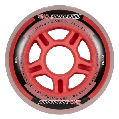 Powerslide ONE 76mm 82a Wheels Red 4 Pack